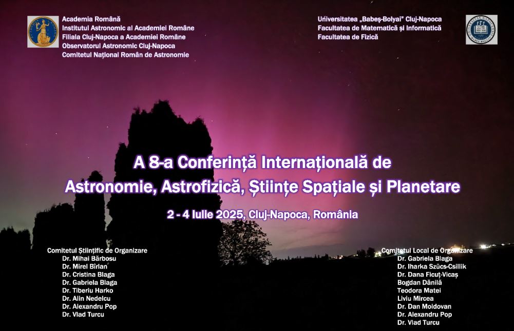 A 8-a Conferință Internațională de Astronomie, Astrofizică, Științe Spațiale și Planetare